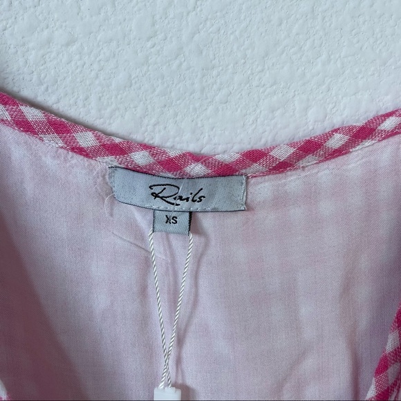 Rails Malia Pink Gingham Wrap Dress - Picture 7 of 13